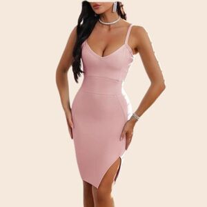 Light Pink Bandage Cocktail Party Dress Size XS